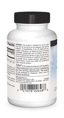 Source Naturals Tongkat Ali tablets back view showing dosage guidance for safe use