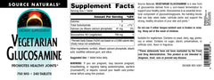 Source Naturals Vegetarian Glucosamine packaging box image with product details