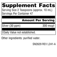 Source Naturals Wellness colloidal silver label closeup for informed supplementation decisions.