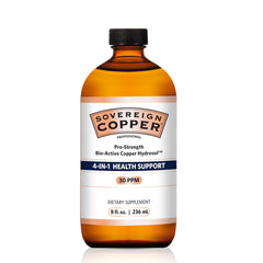 Sovereign Copper Pro-Strength bottle front view for daily joint and skin support
