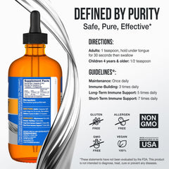 Label highlights NSF and NASC certification for trusted quality.