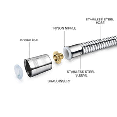 SOYESY complete kit in silver finish complements modern bathrooms