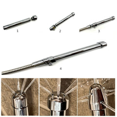 SOYESY shower hose connection close-up showing easy setup