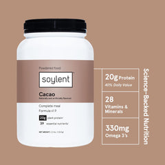 Soylent shaker bottle filled with ready-to-drink nutrition you can grab