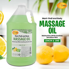 SPA REDI Lemon Lime Massage Oil pump enabling easy, mess-free application.