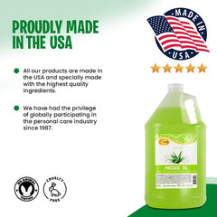 Aloe Vera application in SPA REDI massage oil for hydrating skin