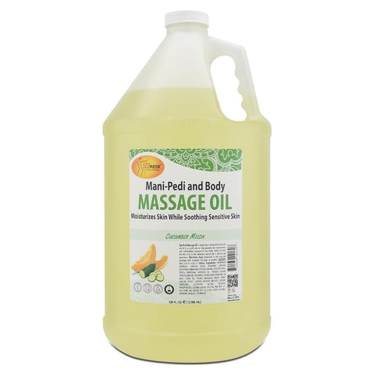 SPA REDI cucumber-melon massage oil bottle for soothing daily routine