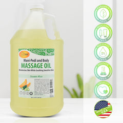SPA REDI cucumber-melon massage oil made-in-usa label signals quality