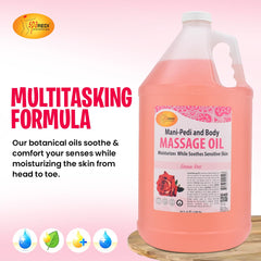 SPA REDI rose-scented oil creates luxurious ambience for at-home spa.