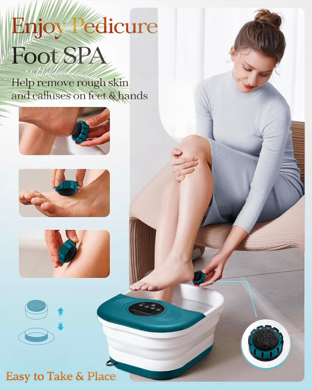 SPA4PIEDS temperature control up to 118°F for customizable comfort