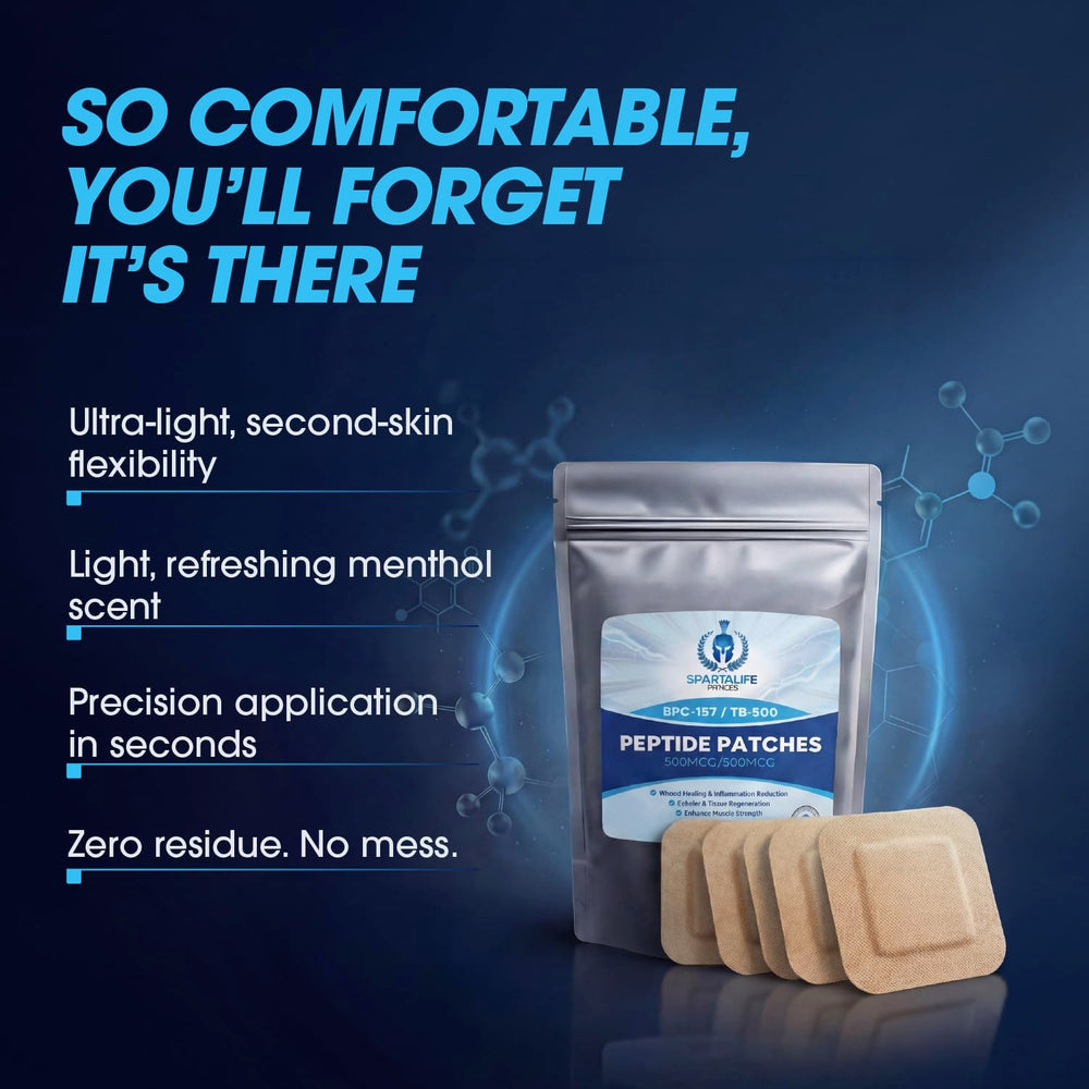 SpartaLife packaging and label detailing patch contents and usage