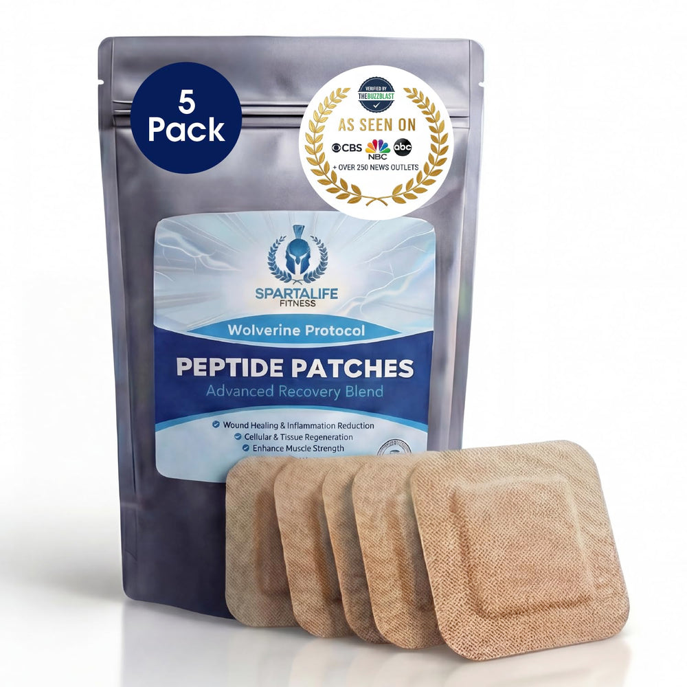 SpartaLife Peptide Recovery Patch box displays a convenient wearable recovery option.