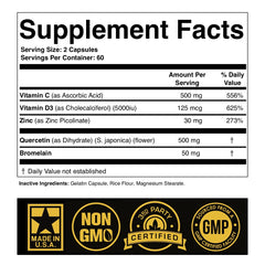 SPARTIS zinc quercetin capsules close-up showing absorption potential