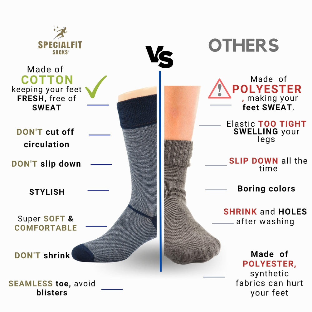 SPECIALFIT SOCKS soft cotton blend feels gentle against the skin