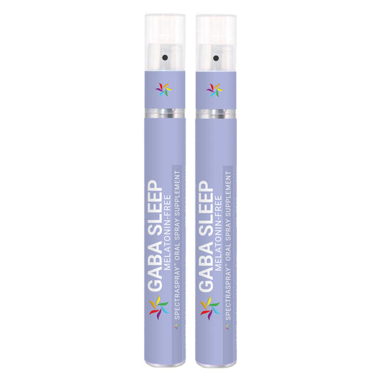 SpectraSpray melatonin-free sleep bottle pour demonstrates easy dosing for a restful night.