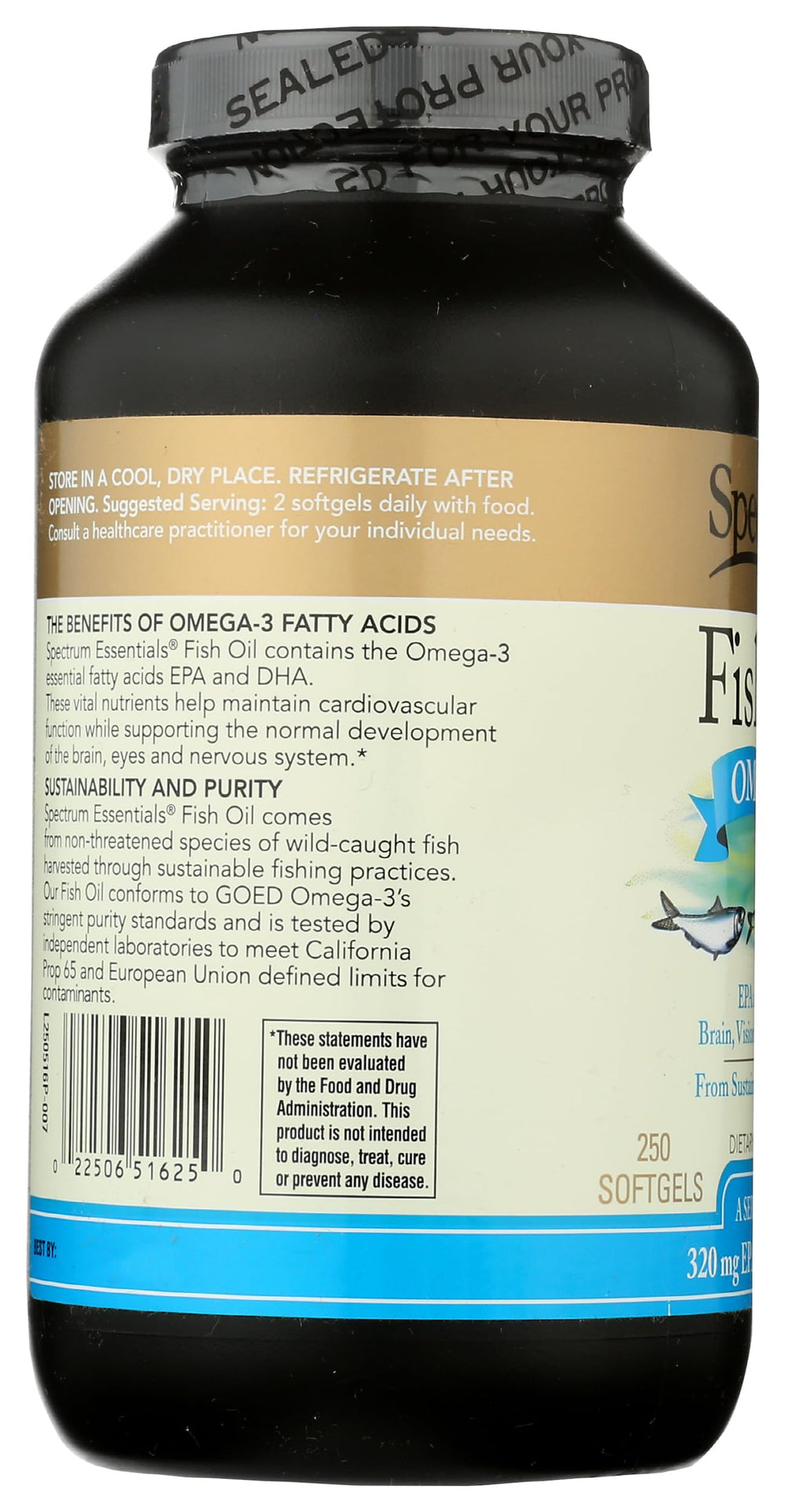 Spectrum Essentials fish oil origin image showcases anchovies sardines and mackerel