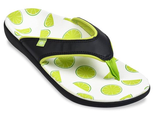 Spenco Yumi Fruitopia Limes outsole offers non-slip stability for daily wear