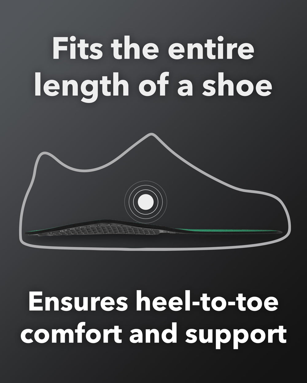 Spenco Rx Arch Support fits most shoes with a low-profile design