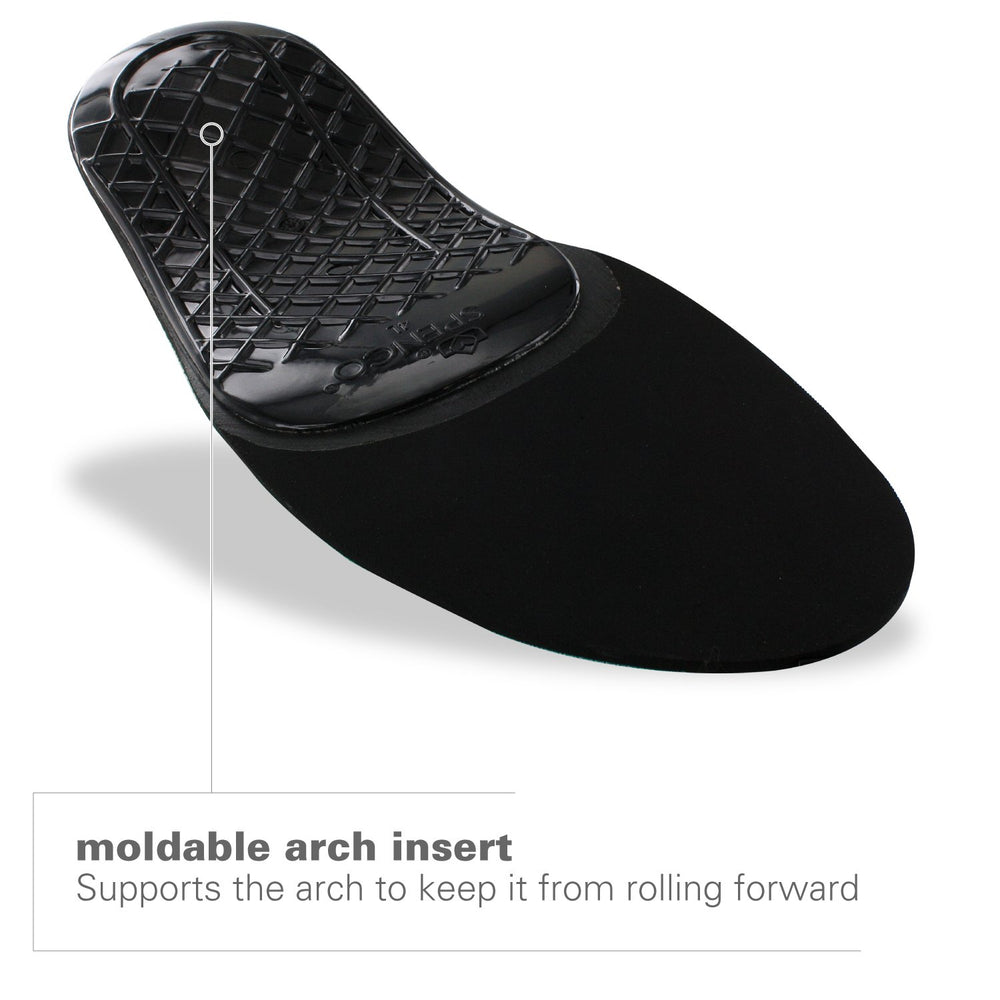 Spenco Rx Arch Support highlights SpenCore cushioning for light-weight shock absorption