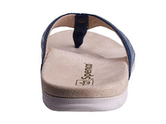 Spenco Starboard Bluestone heel detail emphasizing deep heel cup for balance.