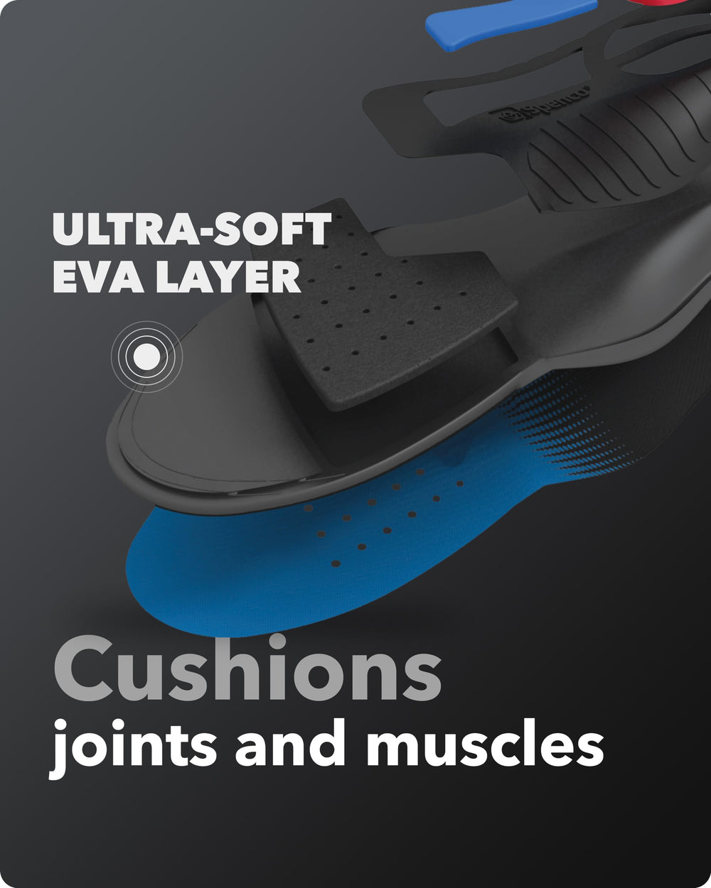 Spenco Total Support Max insoles feature a durable design for daily wear.