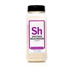 Spiceology Shiitake Mushroom Powder packaging shows premium dried mushrooms for rich umami.
