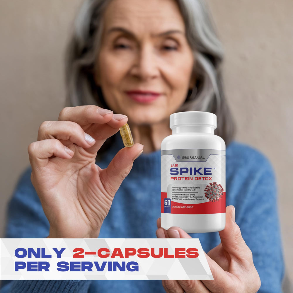 Spike Protein Detox label close-up showcasing USA-made quality.
