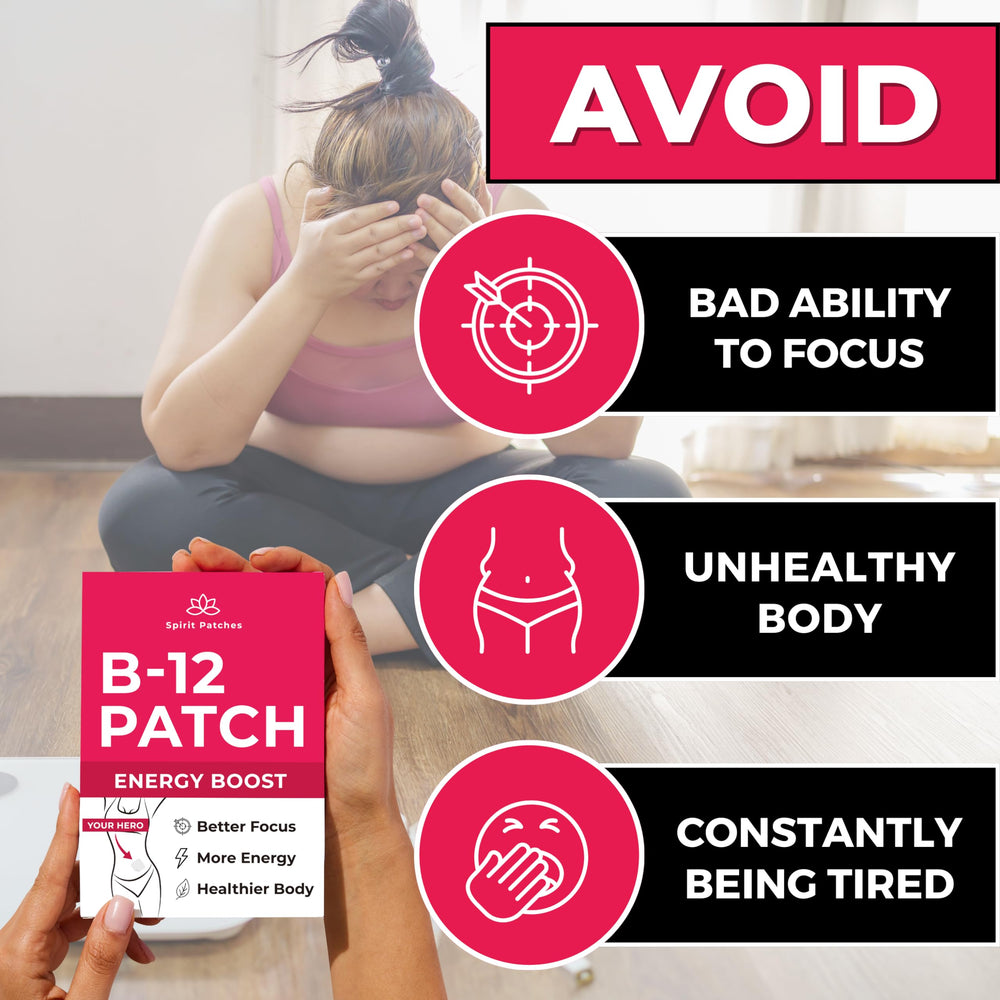 Spirit Patches B12 patch being applied to skin for focused energy