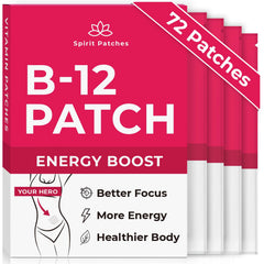 Spirit Patches B12 patches pack 72 ready for energy support on box