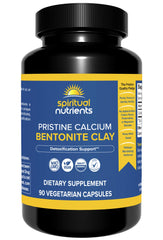 Spiritual Nutrients Pristine Calcium Bentonite Clay bottle for daily detox support