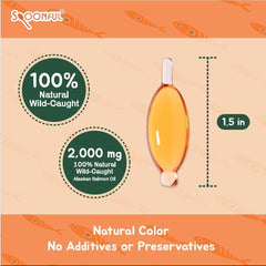 Spoonful Salmon Squeeze coat shine visual for pet fur