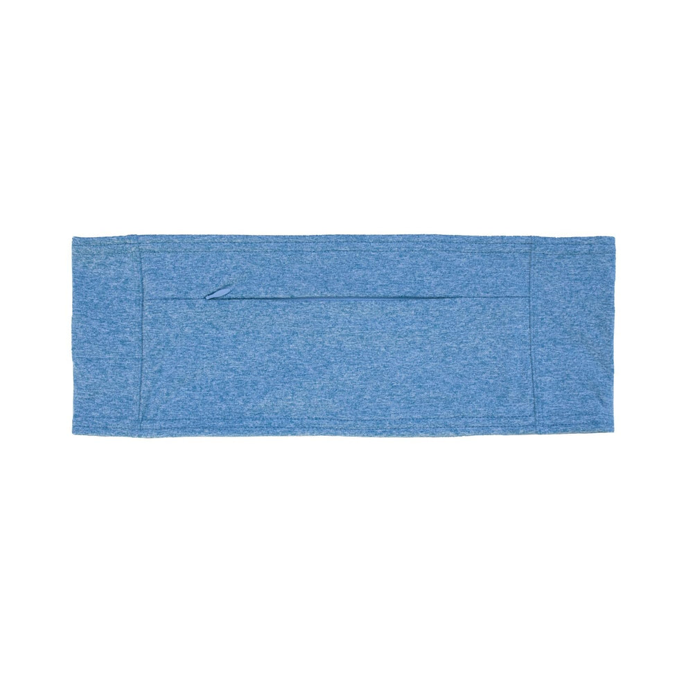 Spoonie Threads Double Pocket Belt front pocket zipper secures insulin pump and glucose monitor.