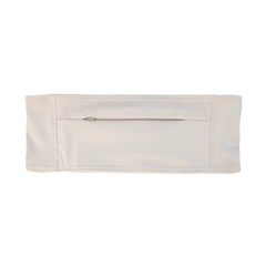 Spoonie Threads Double Pocket Belt front view, hands-free storage for insulin pump and phone.
