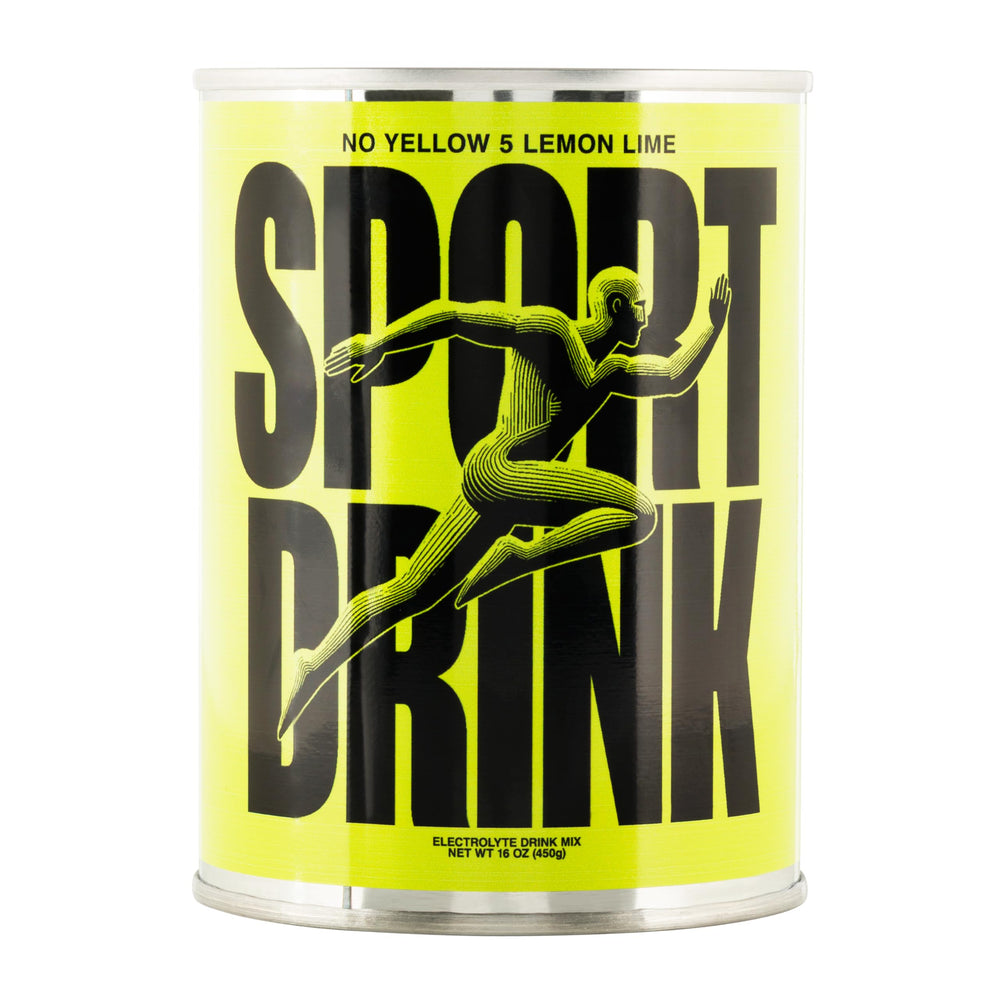 Sport Drink lemon-lime electrolyte powder dissolving for refreshing real-fruit hydration