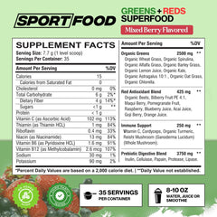 Sport Food mixed berry flavor scoop highlights tasty, energizing smoothie moments.
