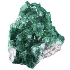 Sportmusies green fluorite cluster on desk adds natural decor and focus ambiance.
