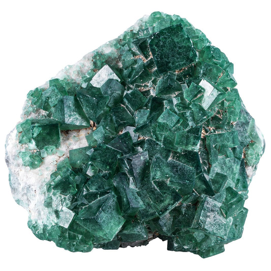 Sportmusies green fluorite cluster natural rough crystal for desk decor and focus.