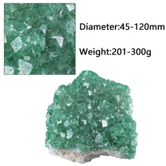 Sportmusies raw green fluorite crystal closeup shows natural texture and color.