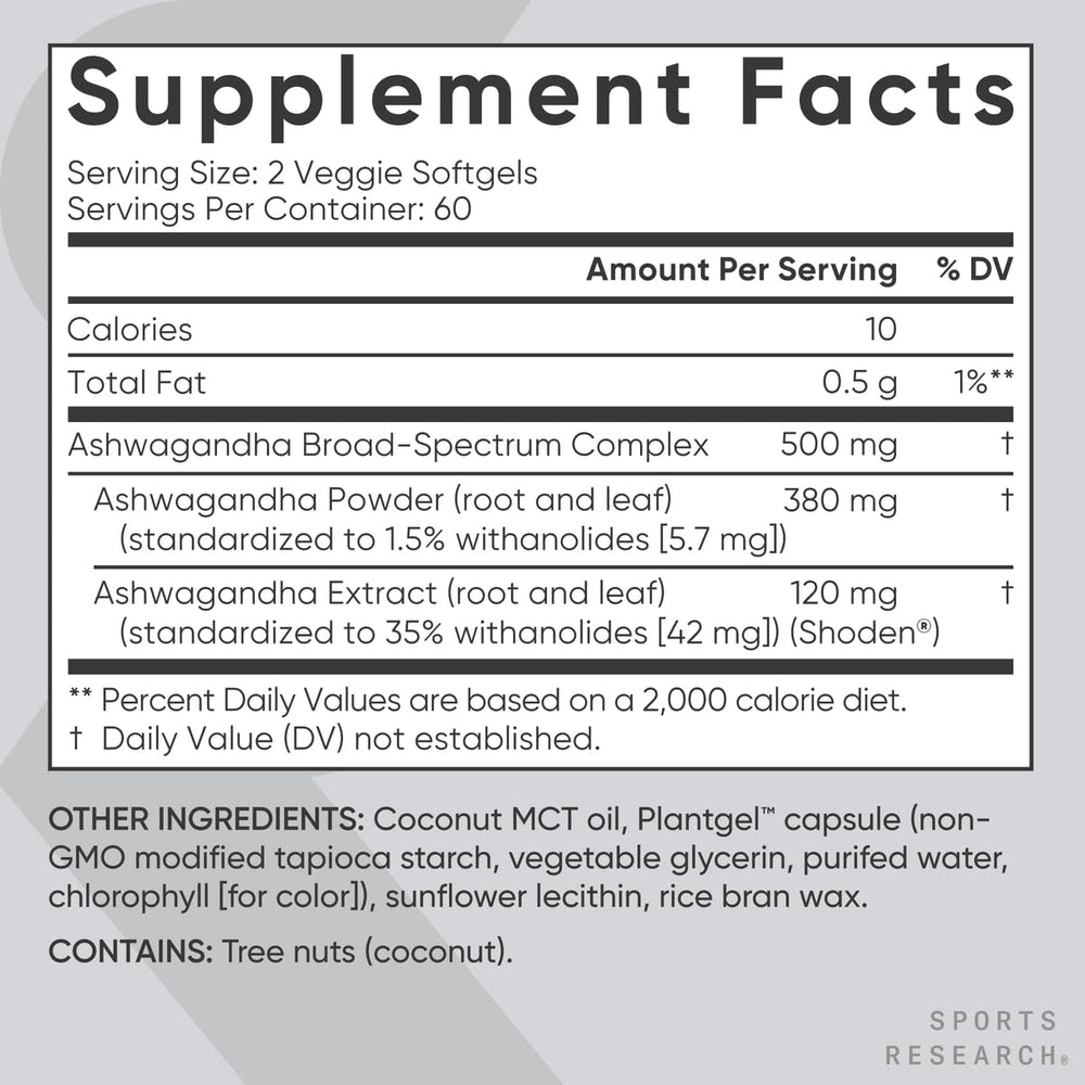 Sports Research Ashwagandha bottle in hand for daily calm.