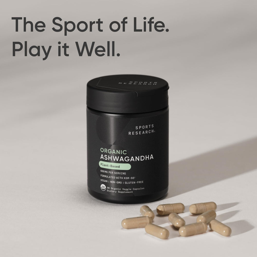 Sports Research bottle with tea for a calming daily routine