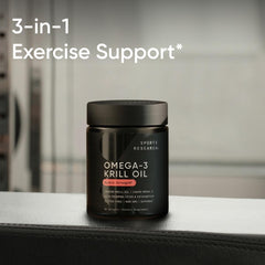 Sports Research Astaxanthin-rich krill oil closeup with deep red hue