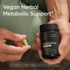 Sports Research Berberine bottle with gluten-free and non-GMO badge