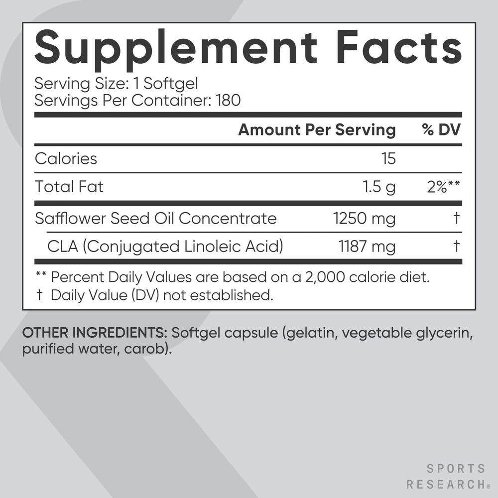 Sports Research CLA manufactured in USA with cgmp facilities for quality control