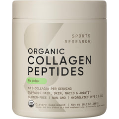 Sports Research Collagen Matcha bottle pour for a daily wellness ritual