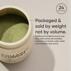 Sports Research Collagen Matcha latte being prepared at home