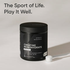 Athlete using Sports Research creatine during training session