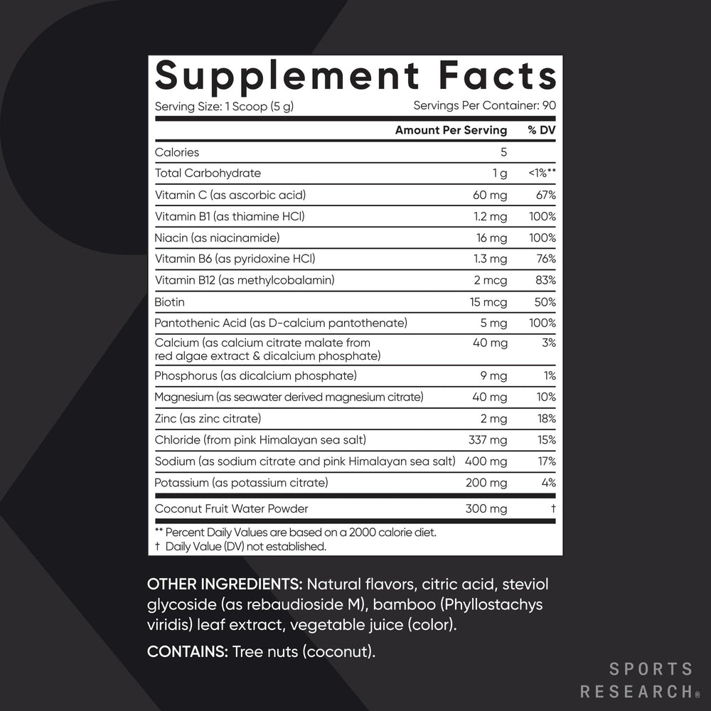 Sports Research Hydrate variety pack offers multiple flavors for variety.