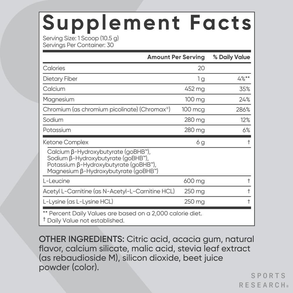 Sports Research Keto Plus powder being mixed in water for refreshing energy