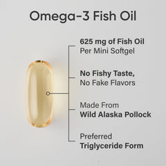 Sports Research Omega-3 mini softgels pour for easy dosing and burp-free intake.