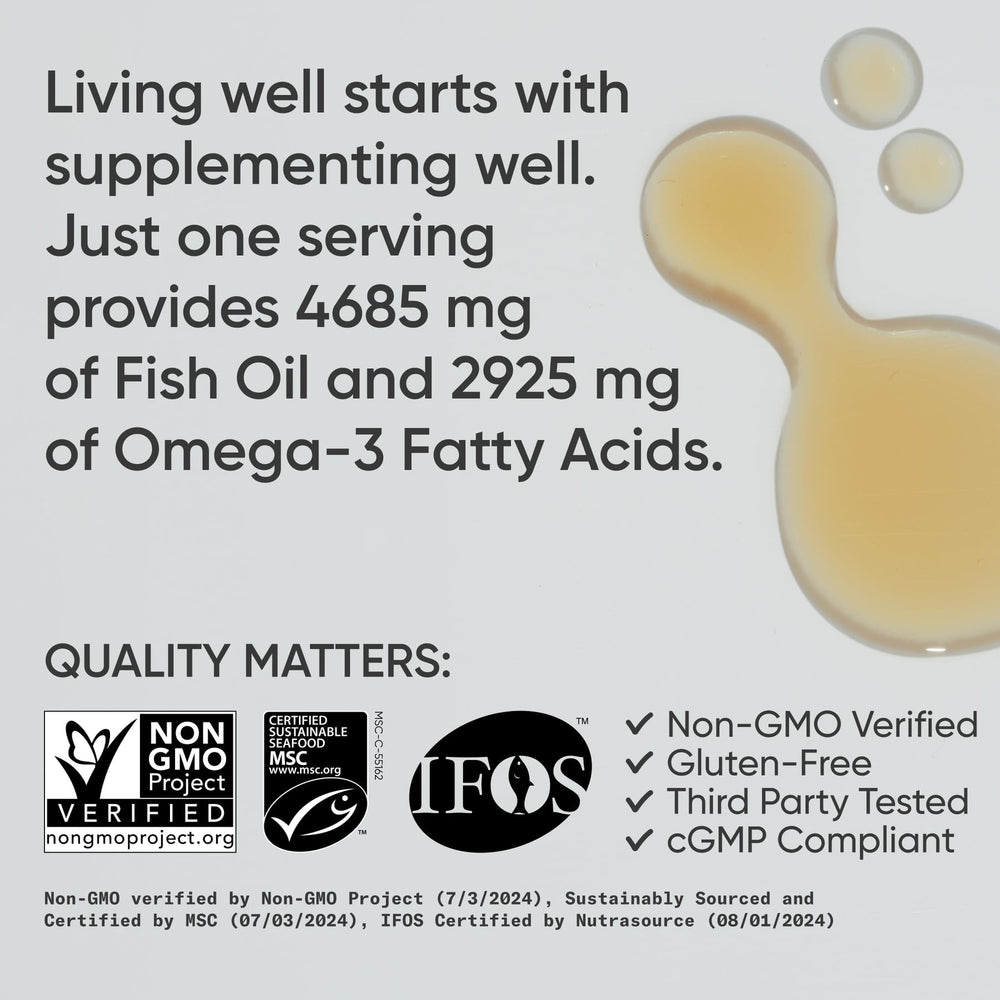 Sports Research Omega-3 burpless formula offers smooth, aftertaste-free consumption